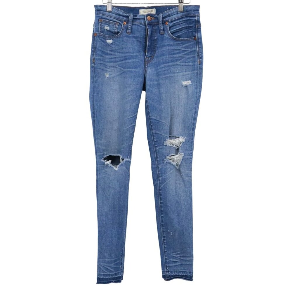 Madewell High Rise Skinny Jeans Womens 28 Blue Grunge Punk Edgy‎ Rock Rugged Alt